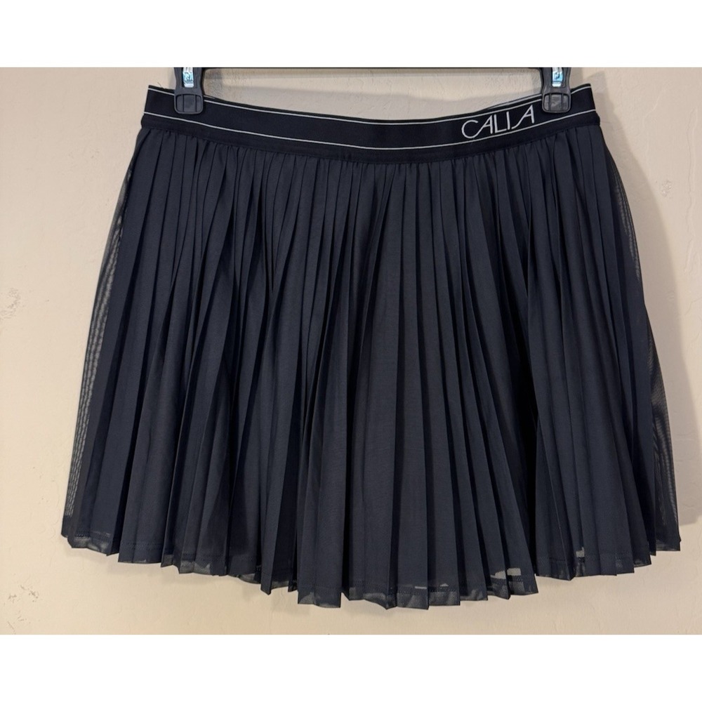 Calia Court High Rise Skort Women Large L Black Pleated Athletic Tennis Skirt